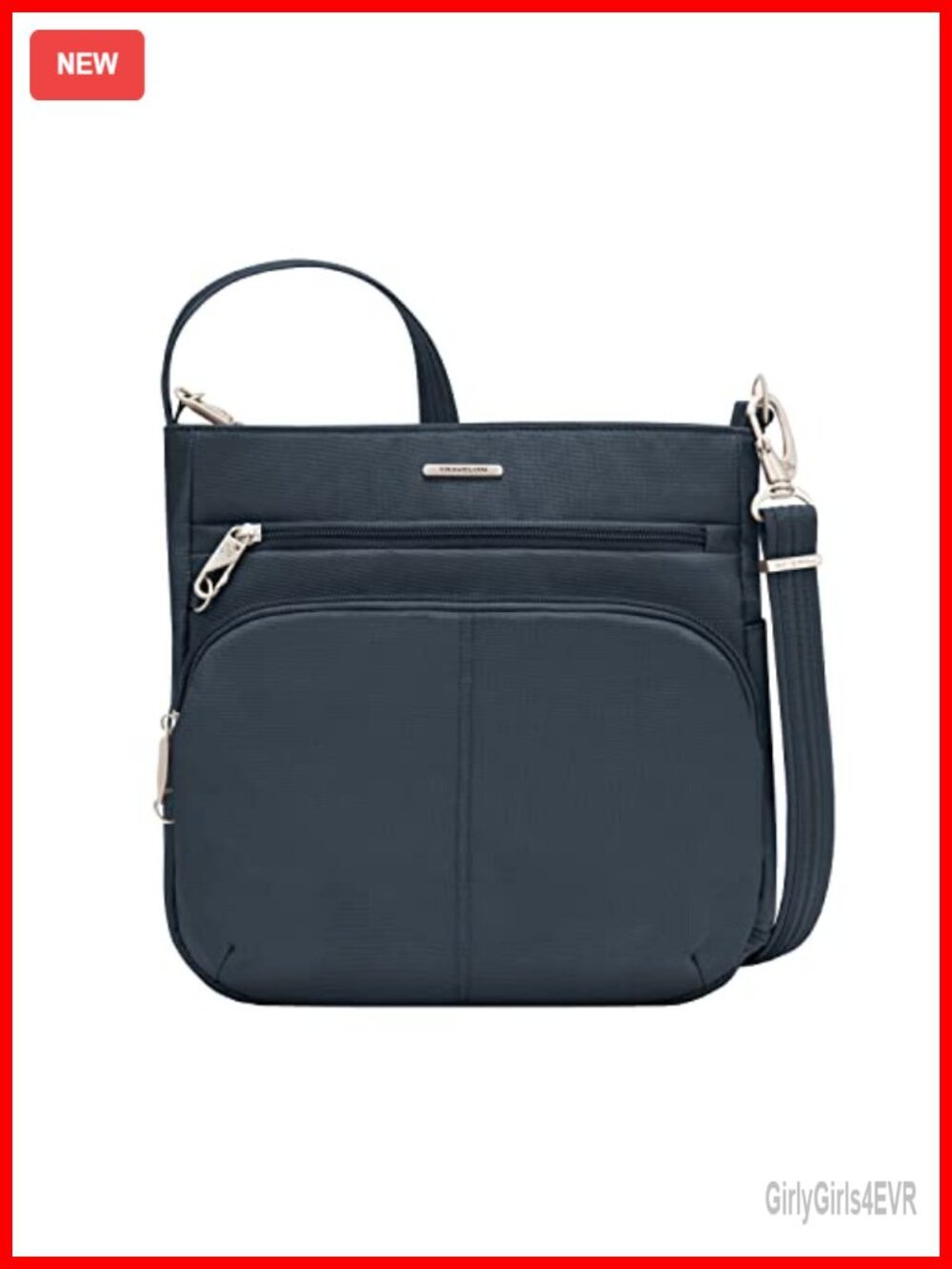 Anti-Theft Crossbody Bag with RFID Blocking Slash-Resistant Polyester